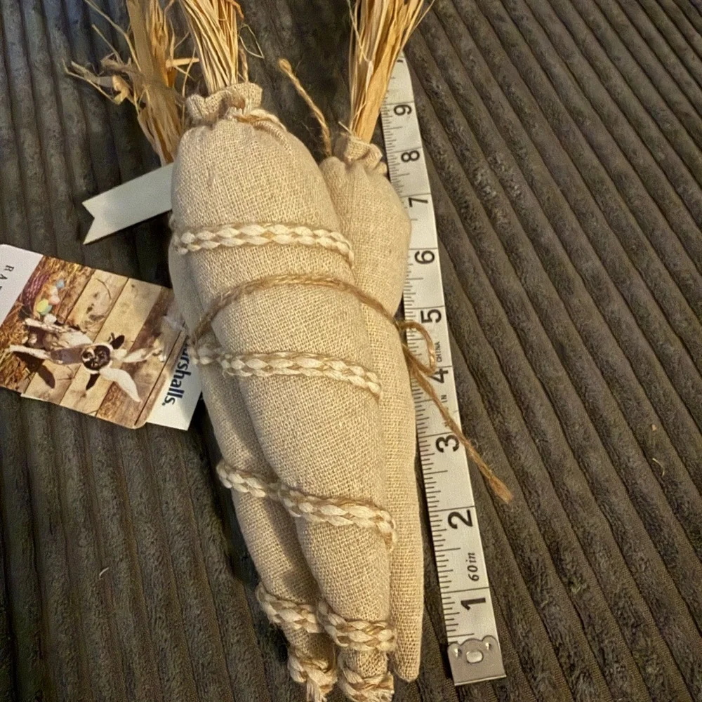 Rae Dunn Beige Fabric 🥕 Carrots- set of 3- NWT